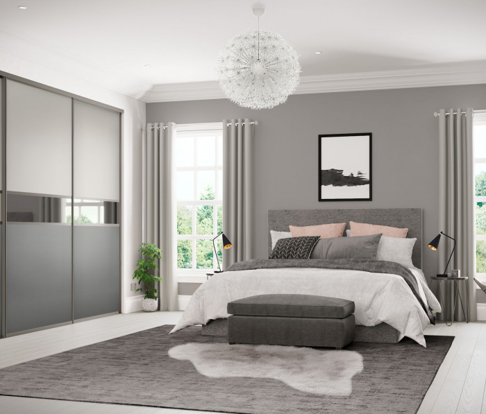 Image of GRAPHITE 103 sliding wardrobe doors