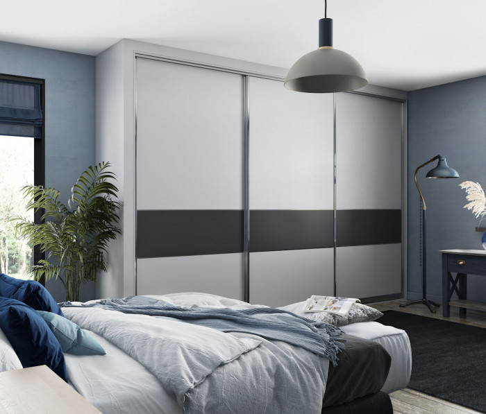 Image of Graphite 108 sliding wardrobe doors